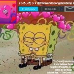 TheWeridSpongebobSimp's announcement template meme