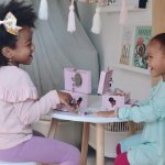 Two little girls with ballet music boxes