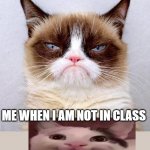 I'M NOT SAYING YOU'RE UGLY | ME WHEN I AM IN CLASS; ME WHEN I AM NOT IN CLASS | image tagged in i'm not saying you're ugly | made w/ Imgflip meme maker
