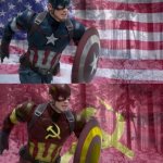 Captain America vs captain ussr meme