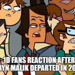 Past is the past | 1D FANS REACTION AFTER ZAYN MALIK DEPARTED IN 2015 | image tagged in angry teammates glare at a opponent | made w/ Imgflip meme maker
