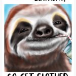 sloth birthday meme