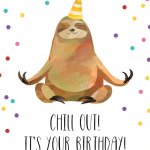 sloth birthday Meme Generator - Imgflip