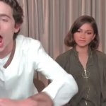 Zendaya and Timothee Chalamet meme