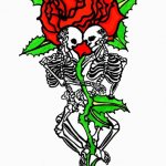 skull and roses template