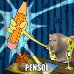 Meme man pencil