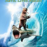 Bear Riding Shark | Slavic Lives Matter | image tagged in bear riding shark,slavic lives matter | made w/ Imgflip meme maker