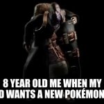 resident evil what are you buying | 8 YEAR OLD ME WHEN MY FRIEND WANTS A NEW POKÉMON CARD | image tagged in resident evil what are you buying | made w/ Imgflip meme maker