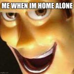 woody chan | ME WHEN IM HOME ALONE | image tagged in wooody | made w/ Imgflip meme maker