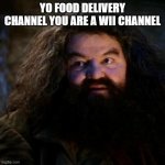 You're a wizard harry | YO FOOD DELIVERY CHANNEL YOU ARE A WII CHANNEL | image tagged in you're a wizard harry,wii | made w/ Imgflip meme maker