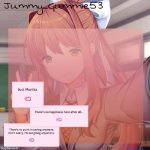 Jummy’s Monika temp! Thx Suga! meme