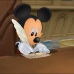 Mickey Mouse writes a letter. template