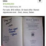 Autographed bible