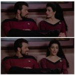 Troi and Riker Bad Pun template