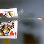 bullet through card