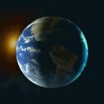 Earth Spinning with Sun GIF Template