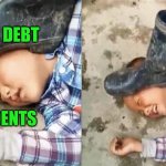 dark humor! | LOAN DEBT; STUDENTS | image tagged in pressing a boot on your own head,student loans,debt,college humor,money money,liberal vs conservative | made w/ Imgflip meme maker
