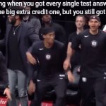 Surprisingly an A+ moment due to the big extra credit | That feeling when you got every single test answer wrong, except for the big extra credit one, but you still got an A+ on it: | image tagged in gifs,funny,memes,test,meme,gif | made w/ Imgflip video-to-gif maker