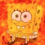SpongeBob on fire