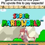 Happy Birthday Super Mario World! | Ayo, my favorite 16 bit game turned 30 this year! Plz upvote this to pay respects! | image tagged in super mario world | made w/ Imgflip meme maker