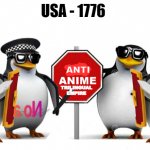 Anti-Anime Trilingual Empire (USA Flag)