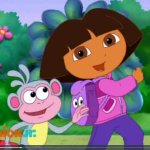 Dora & Boots Running Excitedly template
