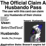 RetroTheFloof Kendle Husbando Pass meme