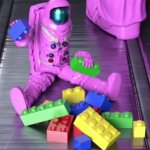 Purple playing blocks