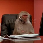 typing monkey GIF Template