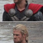 Thor happy then sad | "FREEDOM"; "FREE DOOM" | image tagged in thor happy then sad | made w/ Imgflip meme maker