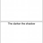 The brighter the light, the darker the shadow