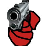 Red Imposter's Hand With Gun