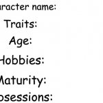 Character trait and status chart template