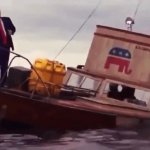 Trump dance sinking Republican ship meme