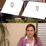 Math that we currently learning lol | X ME Y MATH TEACHER | image tagged in they're the same picture meme | made w/ Imgflip meme maker