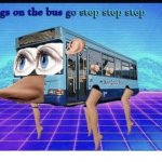 The legs on the bus