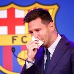 Messi crying