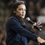 aoc flashes White Power sign with mic