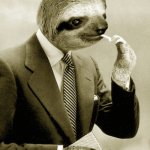sloth announcement meme