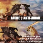Anime vs. Anti-anime meme