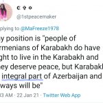 False claim about Artsakh