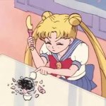 Sailor Moon piggy bank gif GIF Template