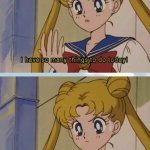 Sailor Moon I have so many things to do today