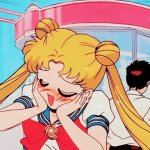 Sailor Moon blush gif meme