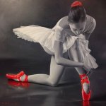 Ballerina red shoes
