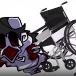 Gold falls from his Wheelchair