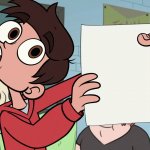 weird looking marco holding a sign template
