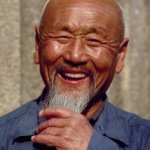Chinese man laughing