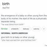 Birth definition