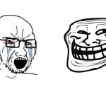 Soyboy vs troll face template